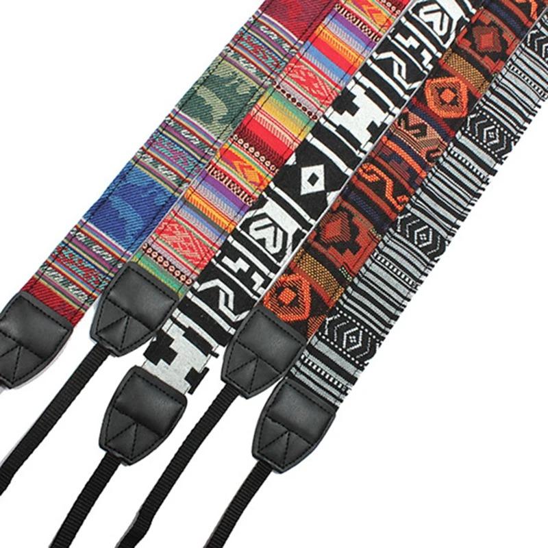 New Colorful Vintage Hippie Style Camera Neck Shoulder Strap Belt Durable Cotton for Canon Nikon Sony SLR DSLR