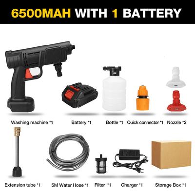 1500W 50Bar Cordless Car Washer High Pressure Portable Car Wash Water Gun Self Priming Foam Generator Sprayer for Makita Battery