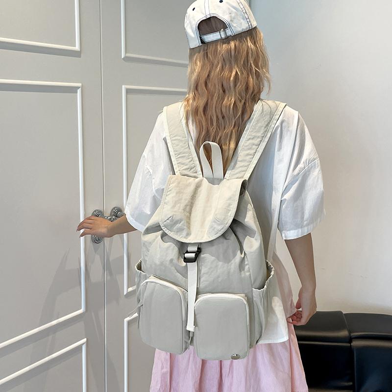 Waterproof Nylon Lightweight Large Capacity Multi-Pocket Backpack Women's Outdoor Travel Backpack