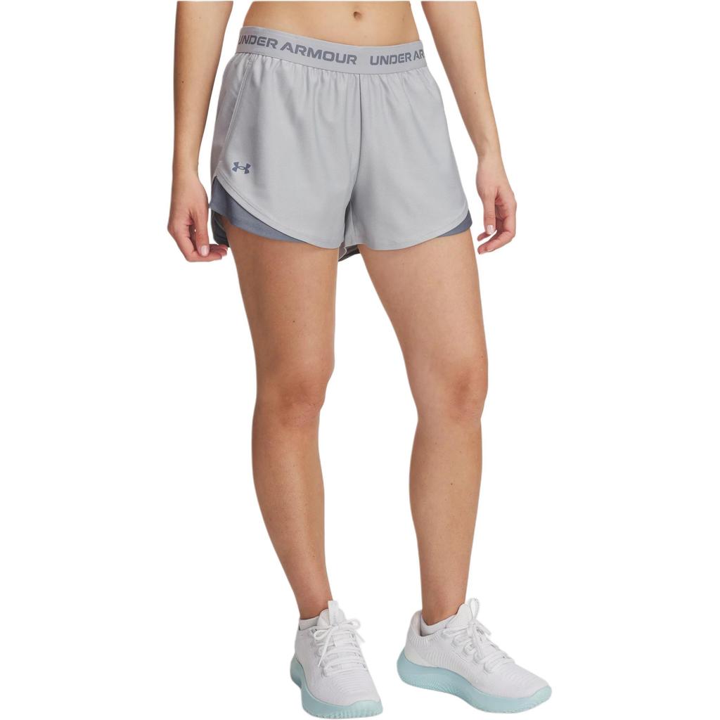 Under Armour Tech Play Up Comfortable Versatile Sports Shorts Women Shorts Modern-Gray 1390379-011