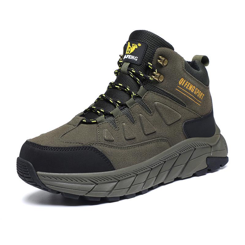 Large Size Hiking Shoes Winter High-top Waterproof and Velvet Warm Outdoor Snow Boots Non-slip Hiking Cotton Shoes