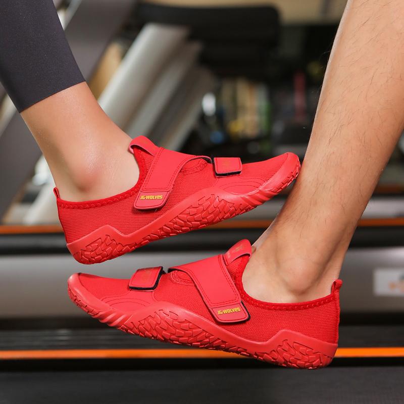 Women Light Elastic Training Shoes Men's Weightlifting Squat Shoes Barefoot Gym Fitness Sneakers Casual Sports Shoes Non-slip