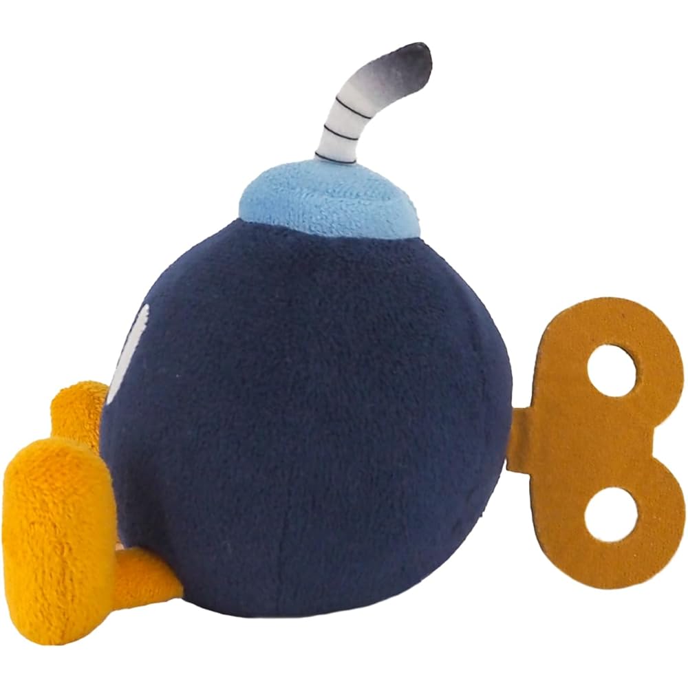 Sanei Boeki Super Mario All Star Collection Bomb-omb Plush Toy 10.5x16.5x11.5cm