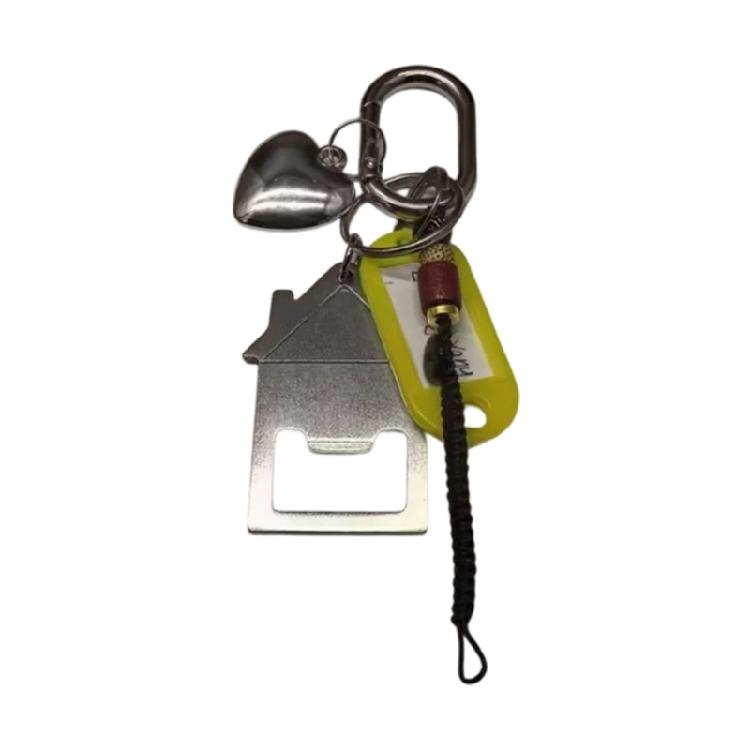 

Multifunctional House Themed Keychain Metal Bag Backpack Decoration Car Hanging Accessory Lightweight Gift For Lovers жёлтый