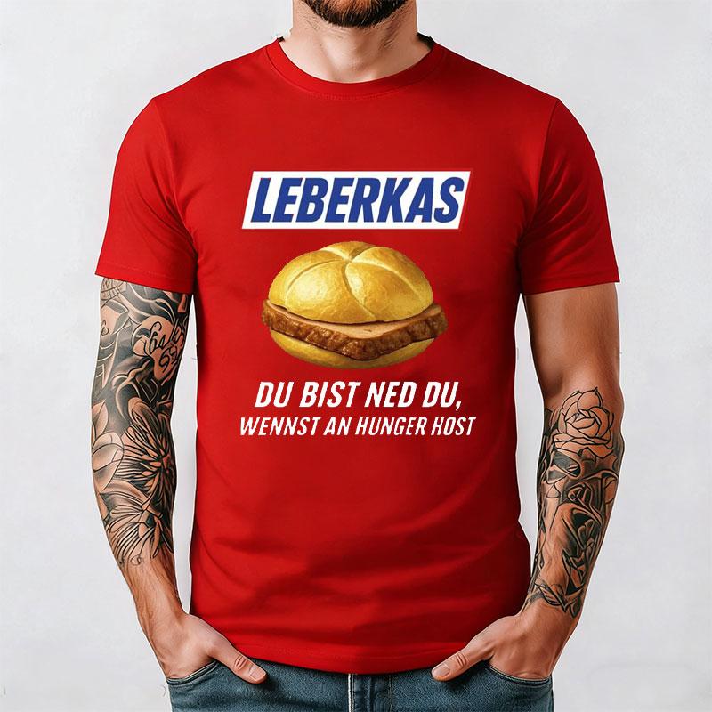 Leberkäse T-Shirt Oktoberfest München Bayern Fun Shirt Lustiges Neues Sommer Kurzarm-T-Shirt Gestartet Lässiges Baumwoll-Print-Oberteil