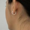NORMALLEE [Silver 925] Condense One-touch Earrings