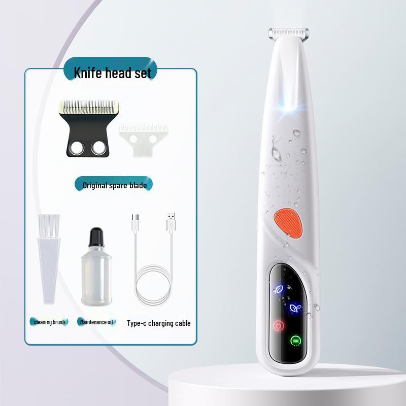 Zastřihovač tlapek pro domácí mazlíčky: Vodotěsný elektrický strojek s LED pro kočky a psy