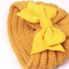 Winter Children's Warm Knitted Hat Baby Bow Solid Color Indian Hat Baby Comfortable Woolen Hat