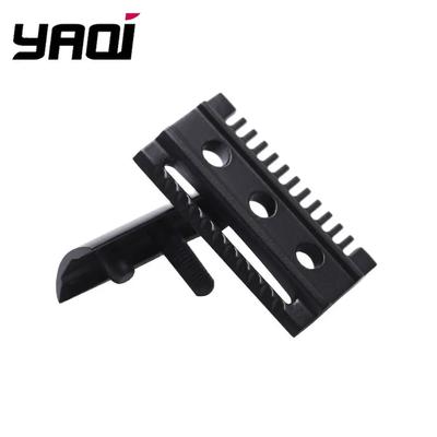 "The FLIPSIDE by Yaqi" A Dual Comb Dual Aggression Level Mens Double Edge Razor Head In Black
