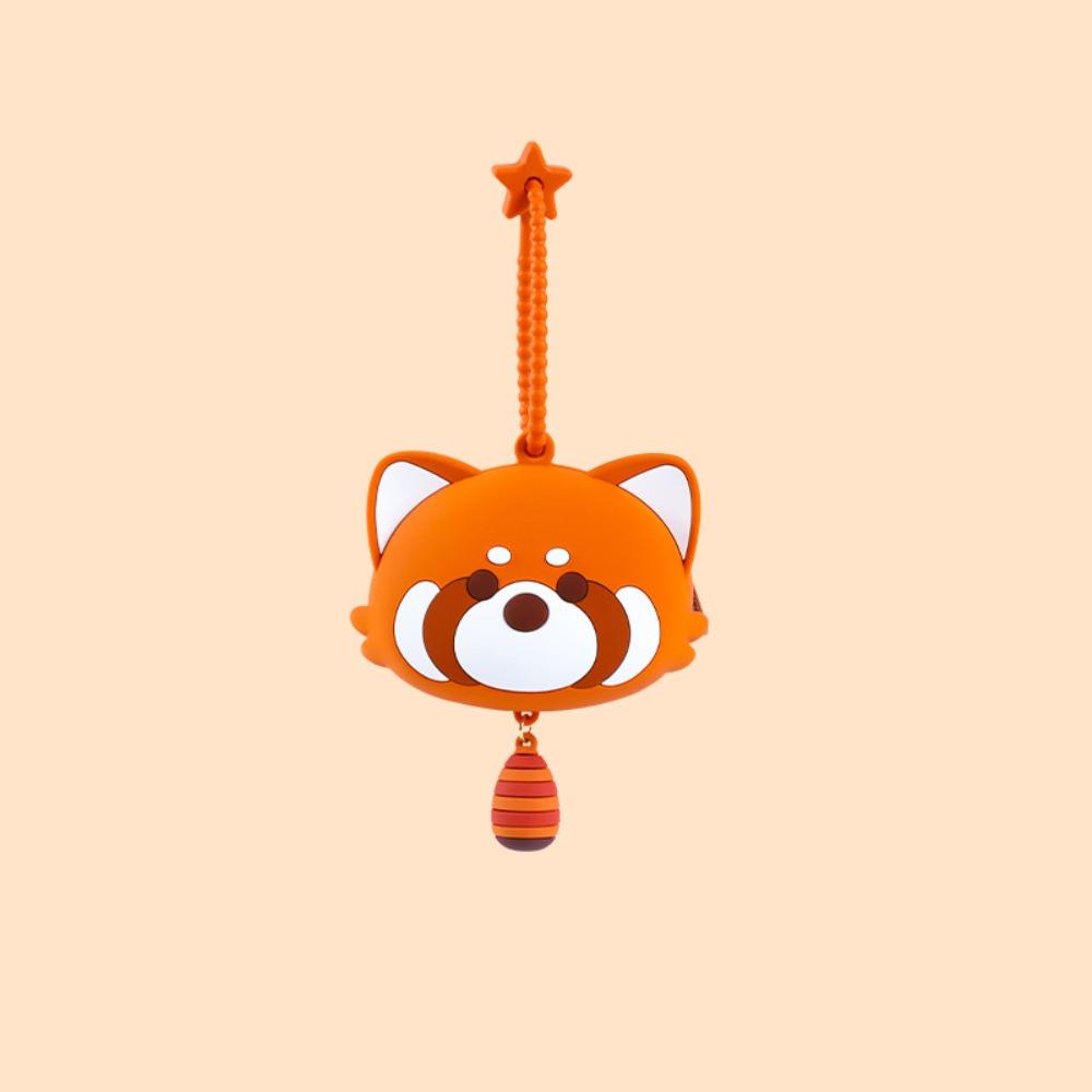 Cute 3D Silicone Coin Wallet Anime Soft Headphone Storage Bag Red Panda Pendant Coin Purse Gift