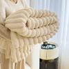 Durable Solid Color Flannel Blanket Comfortable Thickened Blanket Warm Soft Office Nap Blanket Winter