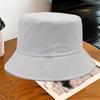 Corduroy hat embroidery autumn and winter bucket hat men's versatile thermal basin hat bucket hat tide