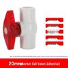 PVC Ball Valve Set: 4-Point and 6-Point Water Supply Valves for DN25, 32, 40, 50 Pipes