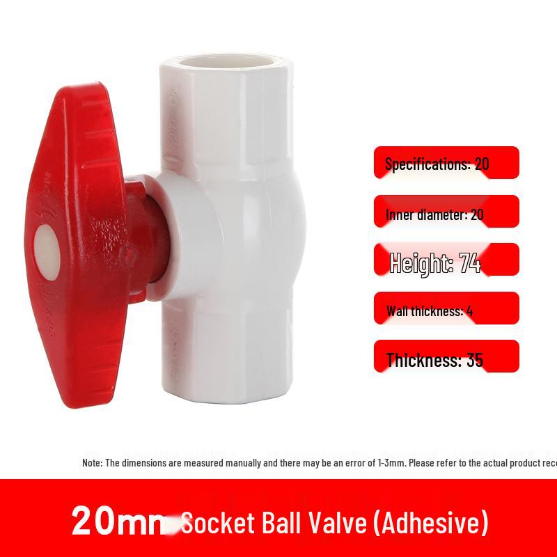 PVC Ball Valve Set: 4-Point and 6-Point Water Supply Valves for DN25, 32, 40, 50 Pipes