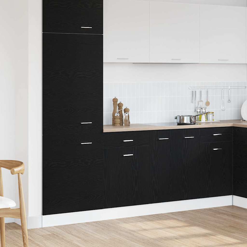 Hanging Cabinet with Shelf Black Oak Effect 50 x 46 x 81.5 cm