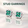 WNFU Women's Stud Earrings, Multicolor Colored Gemstone, Copper