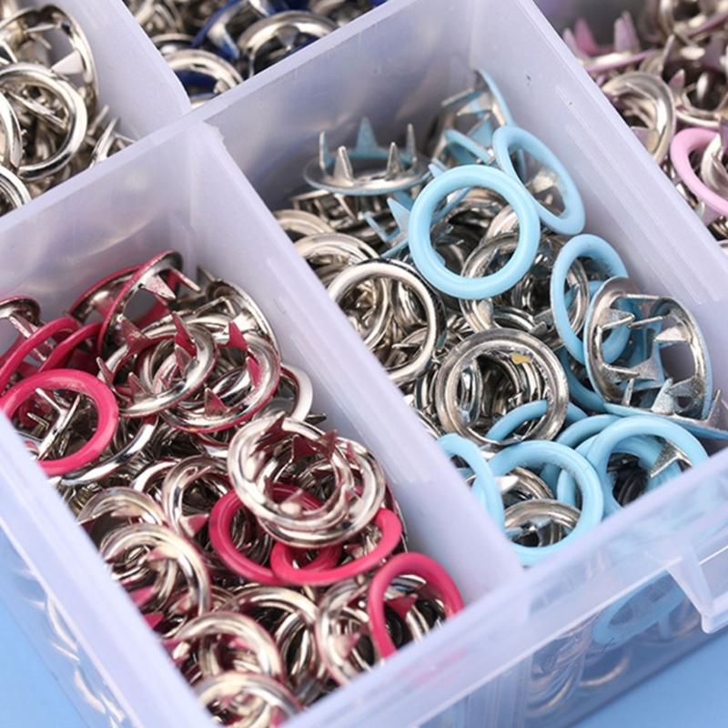 Metal Snap Button with Fastener Pliers Hollow Sewing Snaps Prong Snap Button Kits for DIY Crafting Clothing Sewing
