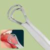 Stainless Steel Tongue Scraper Double Layer Large Opening Tongue Coating Cleaner Tongue Coating Brush Oral Tongue Cleaner Tool
