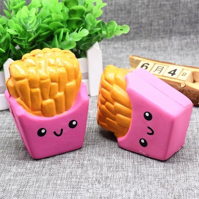 New Arrival Jumbo 12CM Kawaii Cute French Fries Soft Scented Bread Cake Squishy Slow Rising Ela