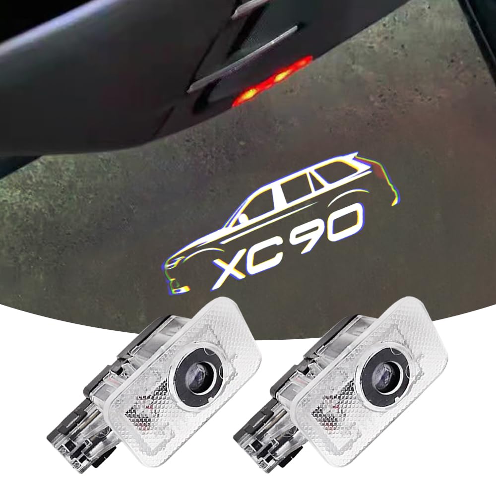 

Светодиодная лампа подсветки для Volvo Приветственная лампа подсветки с проекцией логотипа и эффектом Ghost, совместимая с Volvo и XC90 XC90, Свет, Щит, XC40, XC60,