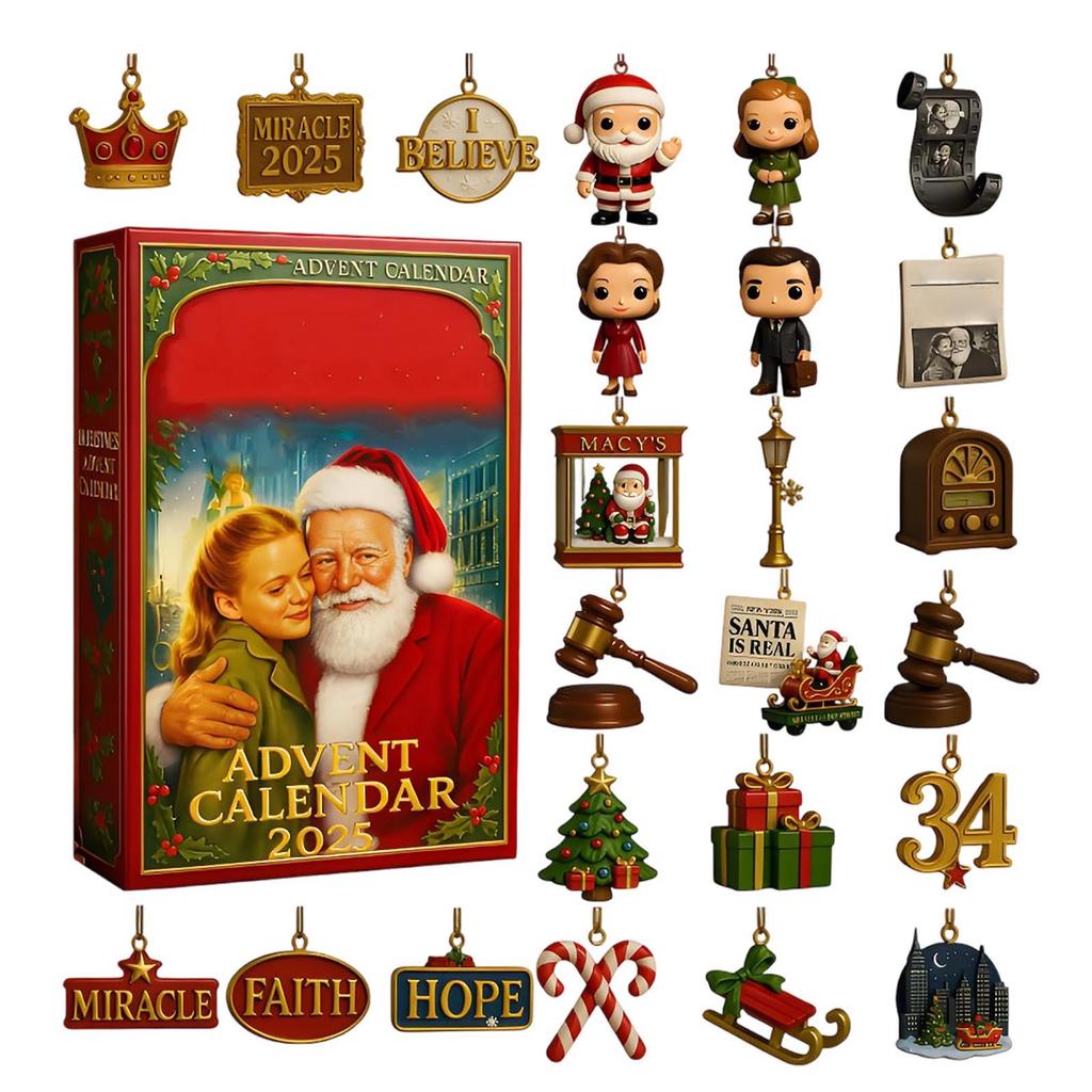 Odpočítávací kalendář obsahuje 24 dárků, odpočítávací kalendář a překvapení.