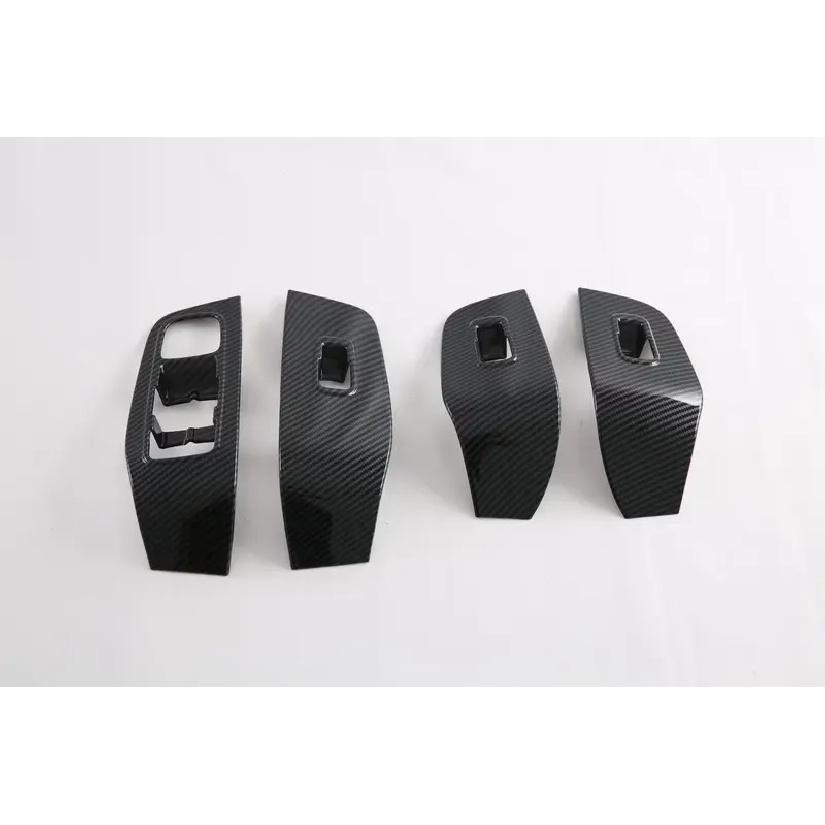 For MG HS 2018      ABS Carbon Fiber Door Window Lift Control Button Switch Panel Cover Trim Car Accessories