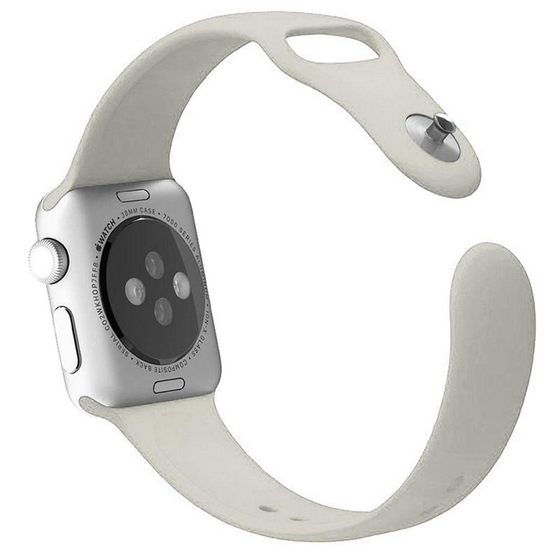 

Ремінець для Apple Watch Series 10 42мм/9 8 7 41мм/SE (2023) SE (2022) SE 6 5 4 40мм/3 2 1 38мм Силіконовий ремінець для годинника (Подовжити розмір) Beige
