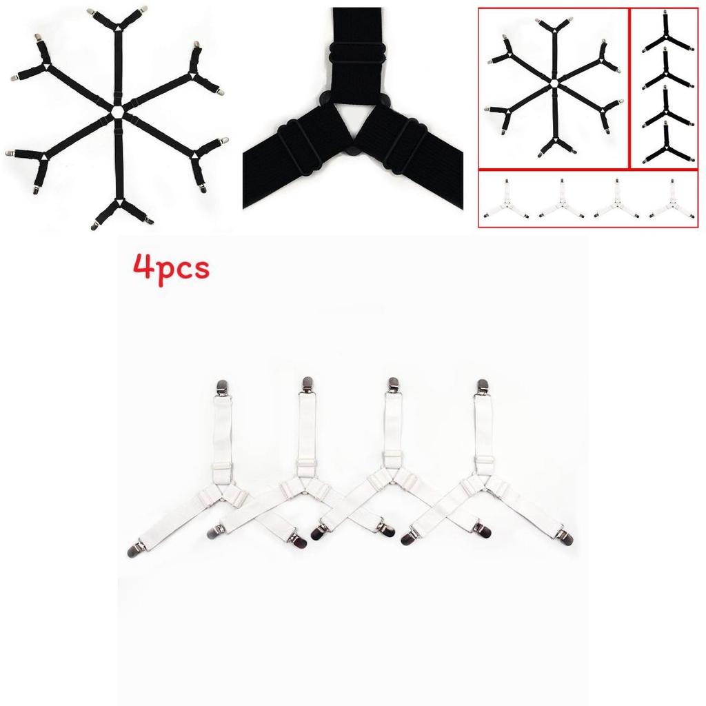 Adjustable Bed Sheet Clips Set For Nonslip Mattress And Curtain Securement