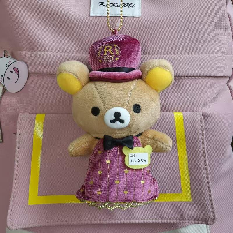 Rilakkuma Store Manager Series Plush Toys Cute Korilakkuma Plushie Keychain Chairoikoguma Bag Pendant Stuff Accessories For Gift