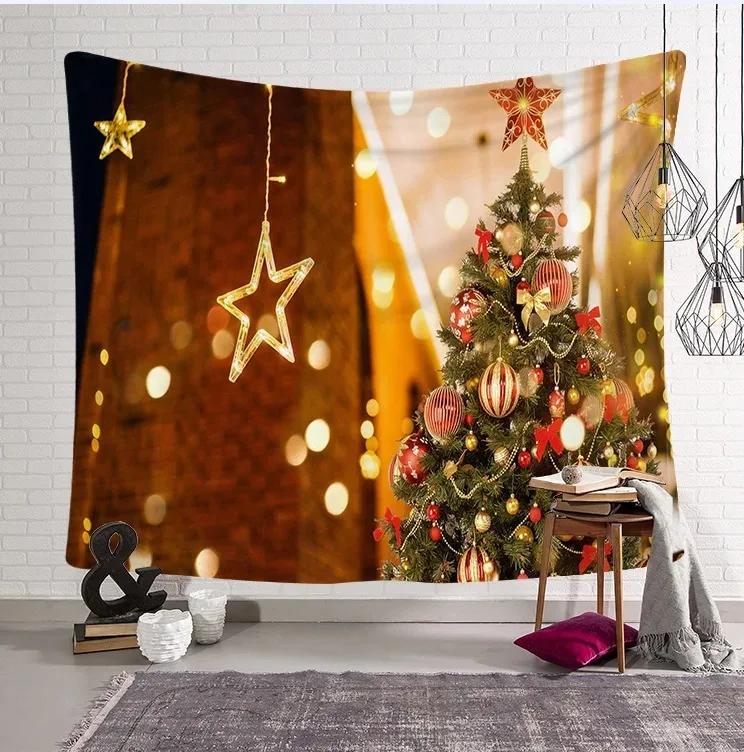 

Интерьер гостиной Домашняя стена Рождественское украшение Узор Гобелен 100x75cm