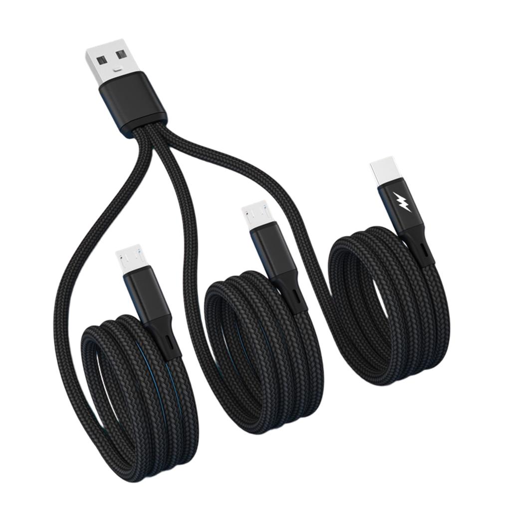 Upgraded Multi Charger Cable 3 in 1 Type C/ USB Charging Cable for Phones&Tablets Fast Convenient Charging Solution