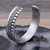 KALEN Stainless Steel Open Cuff Bangles For Men Simple Style Grid Shaped Charm Bracelet & Bangle Jewelry