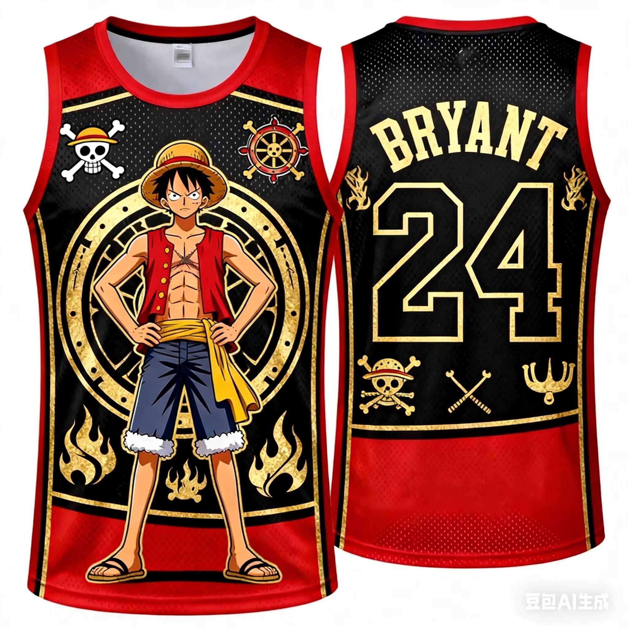 2026 One Piece Roronoa Zoro Anime Basketball Jersey, Green Samurai Style Sleeveless Tank Top S