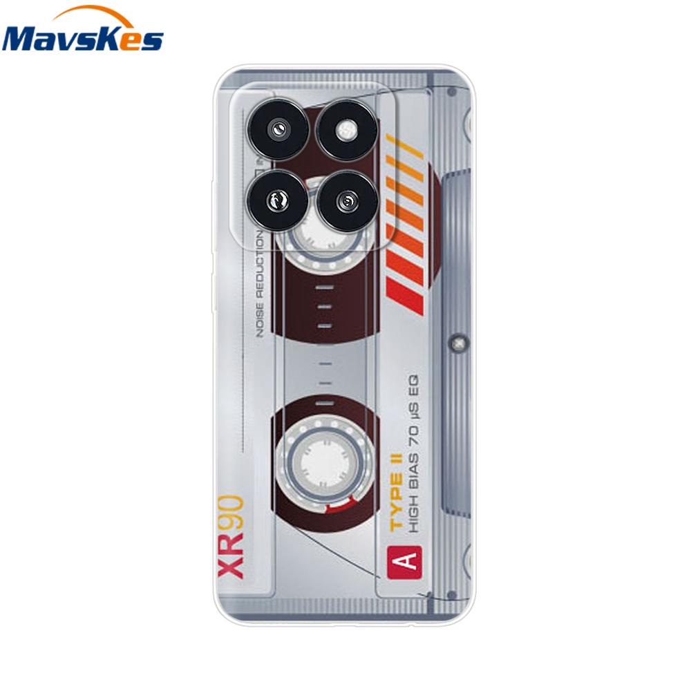 Phone Case For Xiaomi 14 Pro Case Soft Clear Painted Silicone Bumper Capa For Xiaomi 14 13T Mi 13T Pro Protect Transparent Cover