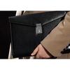 A4 Leather Password Lock Document Bag Manager File Folder for Office Writing Pads Legal Paper TPN086(Black)