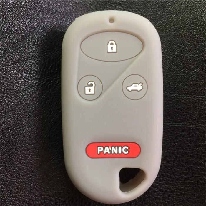 Silicone car key cover case For Honda CRV S2000 Insight Prelude 4 Button car key