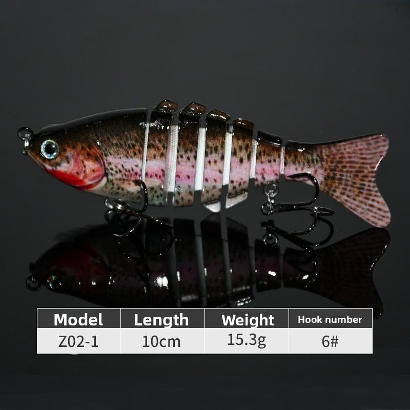 7 10cm Multi-section Bait Plastic Hard Bait Fake Bait Simulation Bionic Freshwater Luya Bait