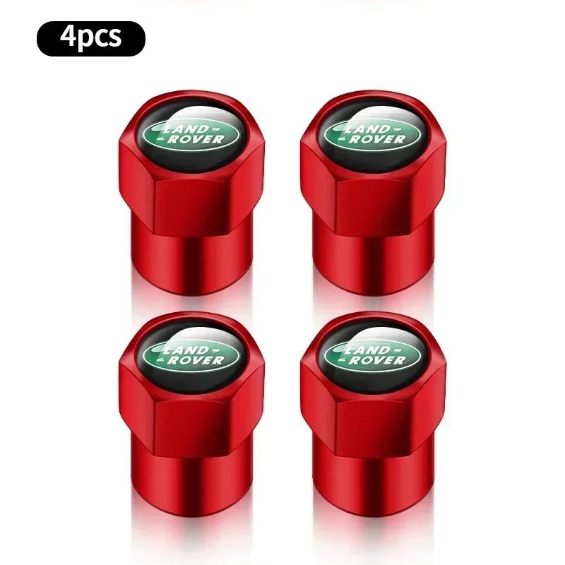 4PCS Aluminum Car Tire Wheel Stem Air Valve Cap For Land Rover Discovery Velar Evoque Freelander SVR RANGE ROVER LR2 Accessories yh3
