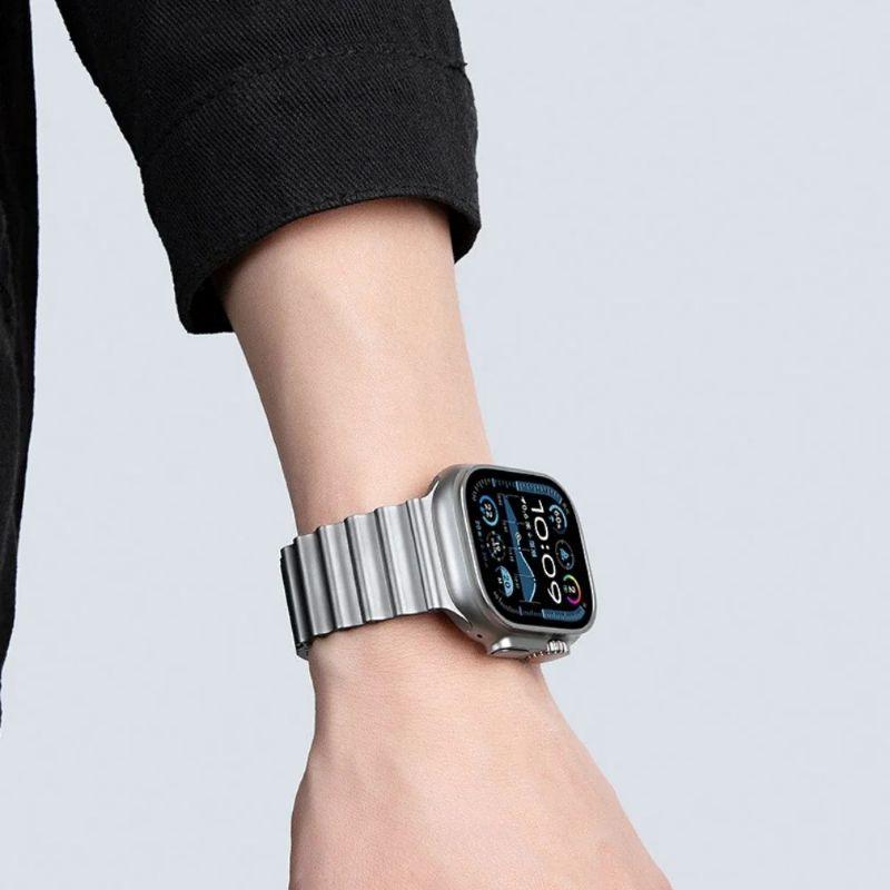 Luxury Stainless Steel Ocean Strap for Apple Watch Ultra Bands 49 46 45 44 42mm Magnetic Metal Wristband for iWatch S11 10 9 8 7