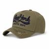Men's and Women's Color Block Baseball Cap with Leather Brim and Embroidered Letters - Spring/Summer Sun Protection Duckbill Hat.