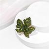 Light Luxury Elegant Colorful Full Rhinestone Maple Leaf Brooches Vintage Leaves Buckle Pins For Women Men Coat Bag Jewelry Gift