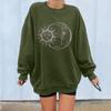 Women's Casual Sun  Printing Long Sleeve Sweatshirt Pullover Blouse Tops