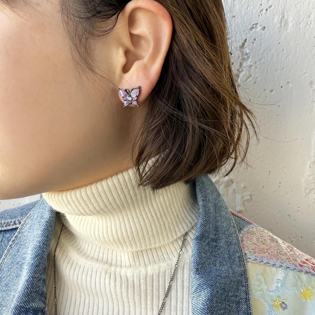 Butterfly Motif Earrings SAMA1519 XV [Anna Sui]