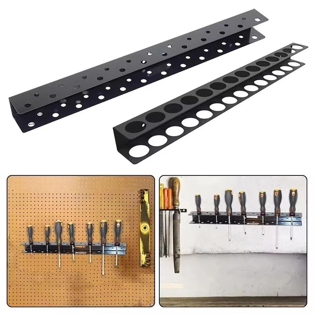 Heavy Duty Screwdrivers Pliers Wall Rack 14/18/23 Holes Tool Storage Rack  Workshop Organization