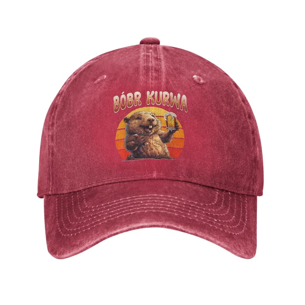Bobr Kurwa Bober Beaver Bobr Casual Baseball Cap For Men Women Summer  Running Trucker Hat Fashion Adjustable Baseball Caps