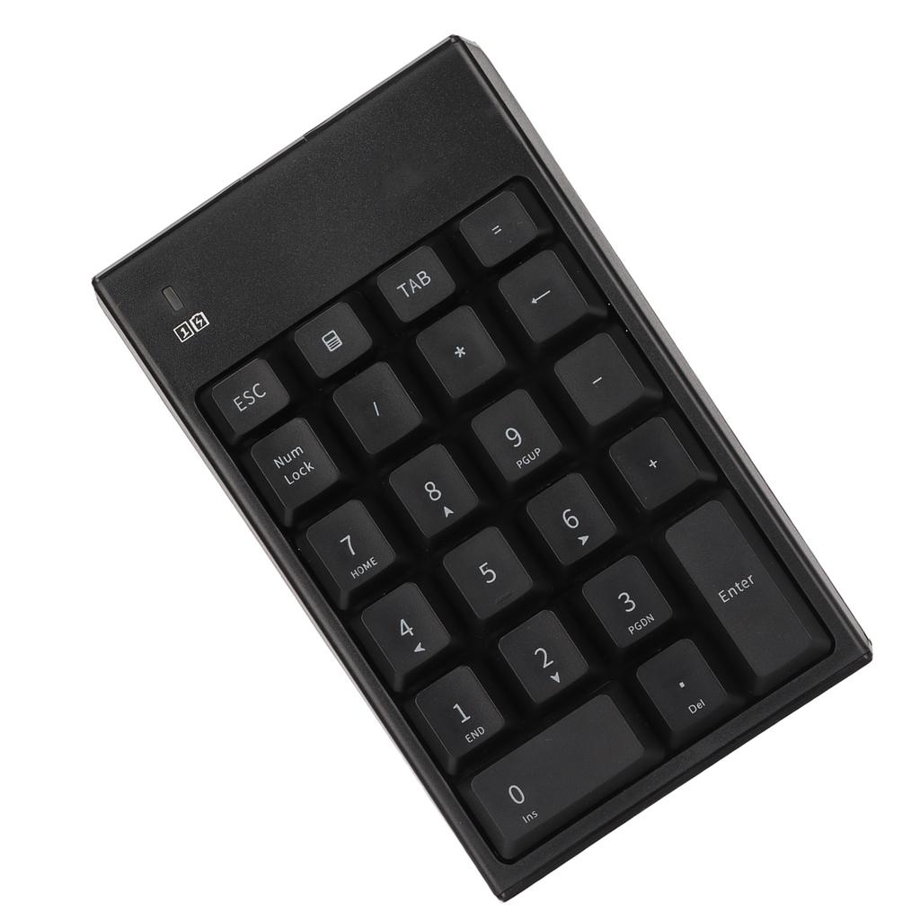 Number Pad 2.4GHz Wireless 22 Keys Delay Free Portable Black USB Numeric Keypad for Laptop