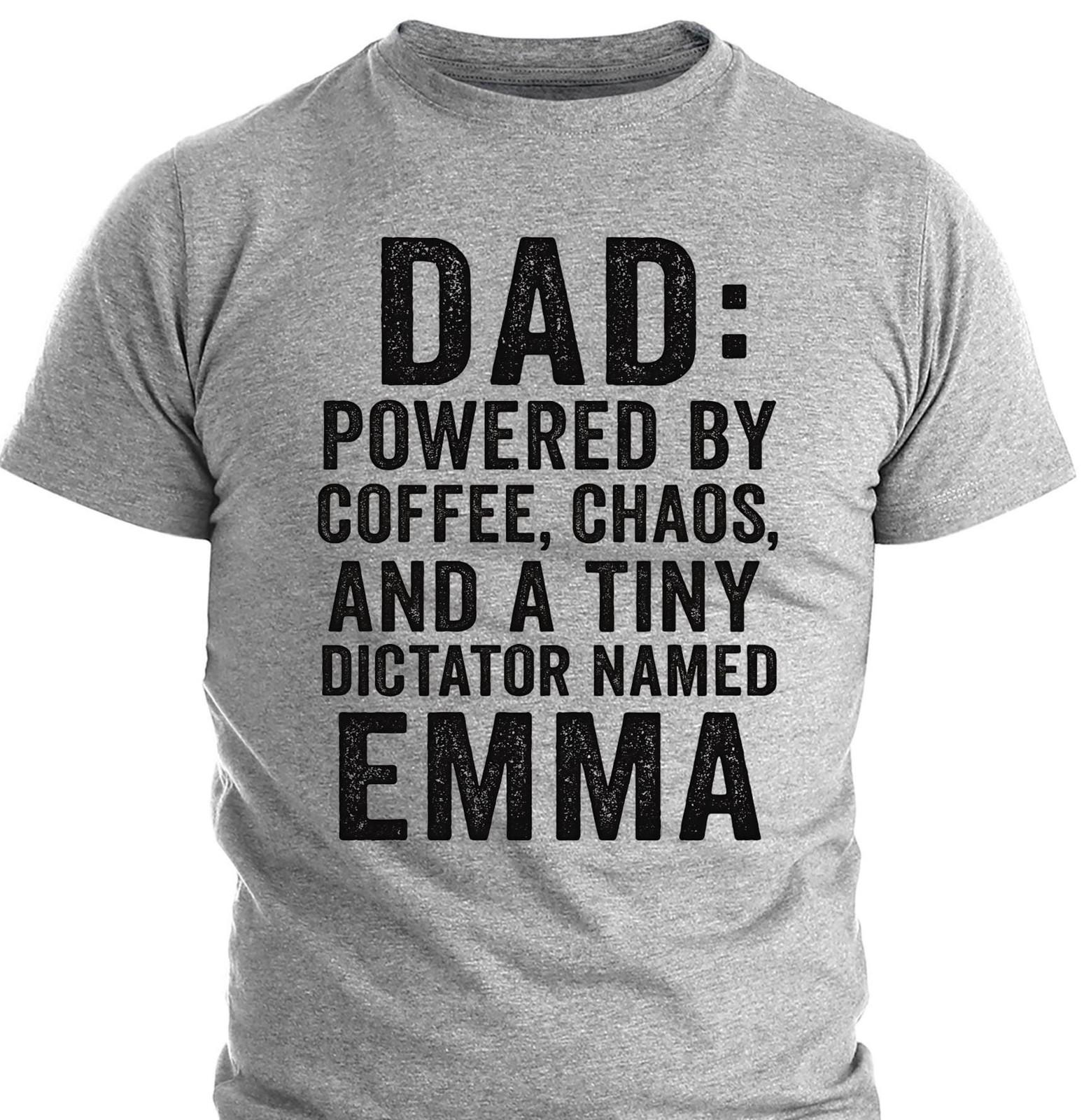 Custom Name Dad Shirt – Funny Father’s Day Gift from – Coffee, Chaos, and 4XL