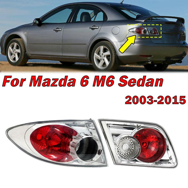 For Mazda 6 M6 Sedan 2003-2015 Tail Light Turn Signal Warning Brake Rear Taillight Lamp Housing Without Bulb Car Accessories New