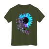 Children's Round Neck Casual Floral Small Print Short Sleeve T-shirt Top