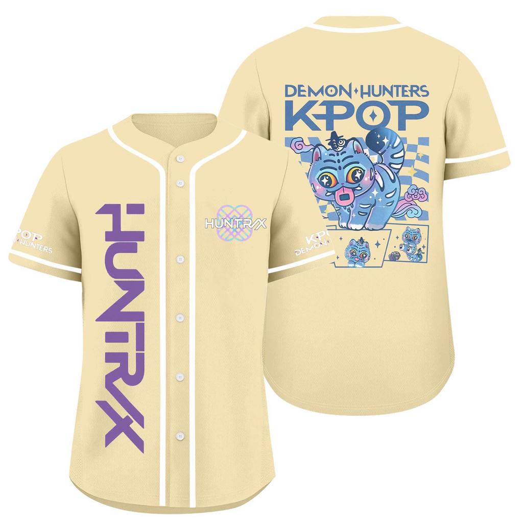 Children's Casual Cartoon Print Short-sleeved Baseball Jerseys Children's Sportswear Top